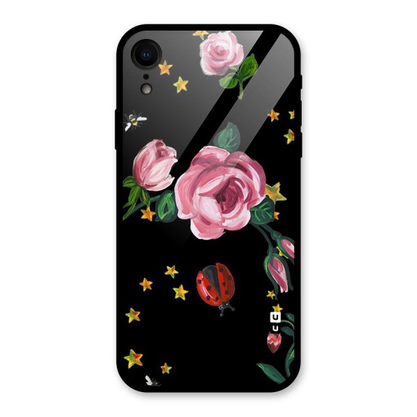 Ladybird And Floral Glass Back Case for XR