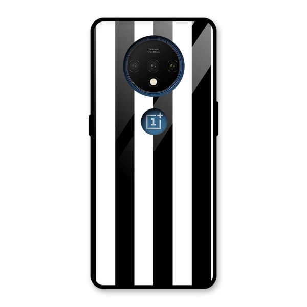 Lavish Black Stripes Glass Back Case for OnePlus 7T