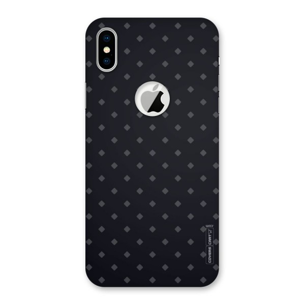 Lavish Diamond Pattern Back Case for iPhone XS Logo Cut