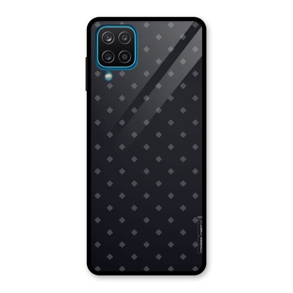 Lavish Diamond Pattern Glass Back Case for Galaxy A12