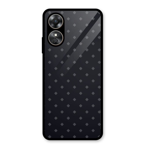 Lavish Diamond Pattern Glass Back Case for Oppo A17