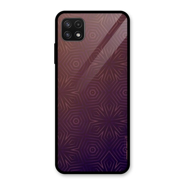 Lavish Purple Pattern Glass Back Case for Galaxy A22 5G