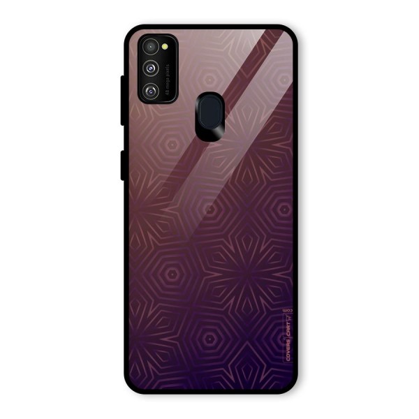 Lavish Purple Pattern Glass Back Case for Galaxy M21