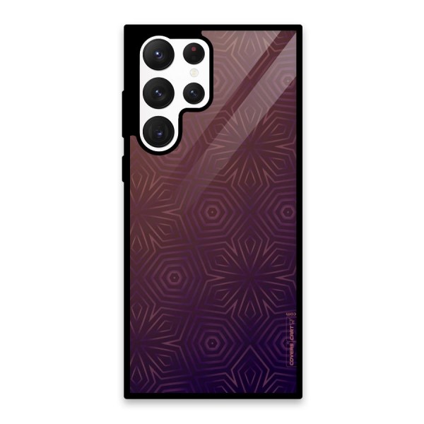Lavish Purple Pattern Glass Back Case for Galaxy S22 Ultra 5G
