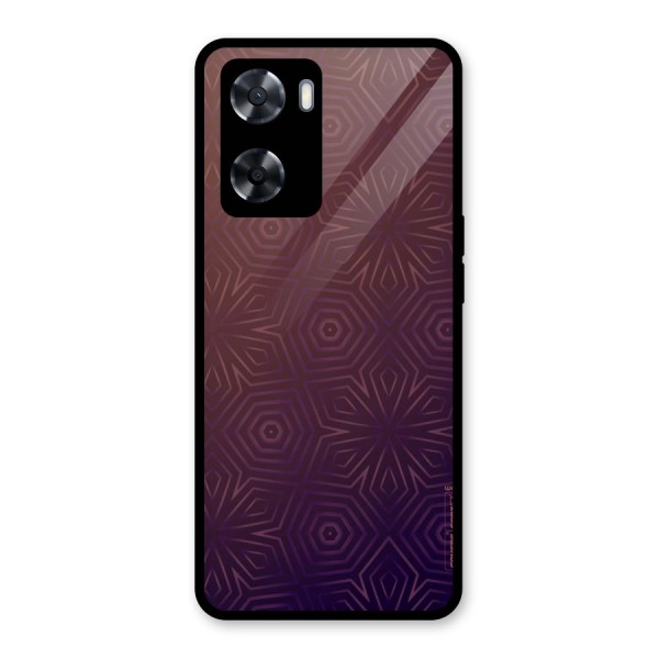 Lavish Purple Pattern Glass Back Case for Oppo A57 2022