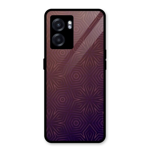 Lavish Purple Pattern Glass Back Case for Oppo K10 (5G)