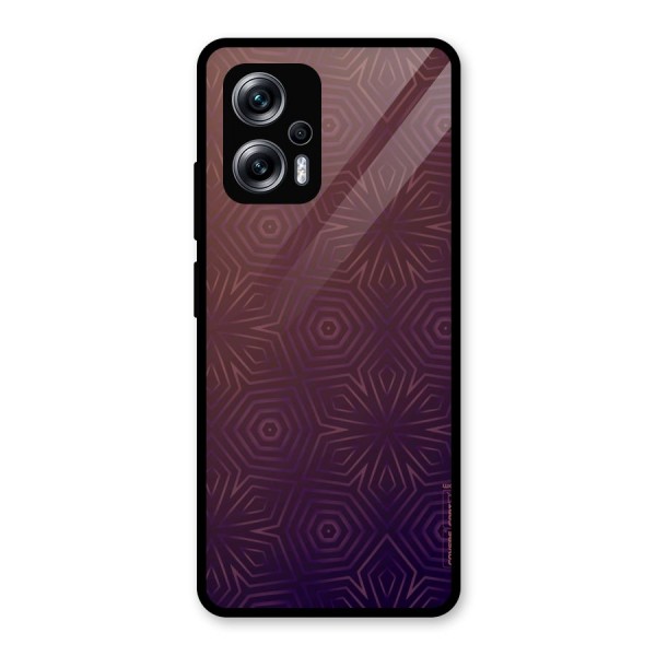 Lavish Purple Pattern Glass Back Case for Redmi K50i