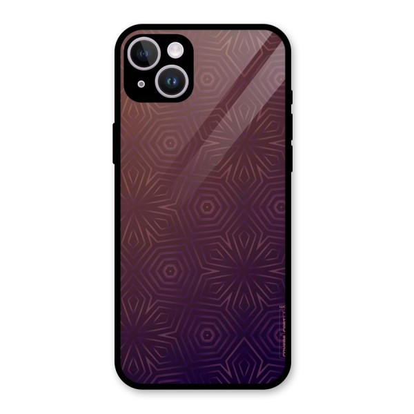 Lavish Purple Pattern Glass Back Case for iPhone 14 Plus