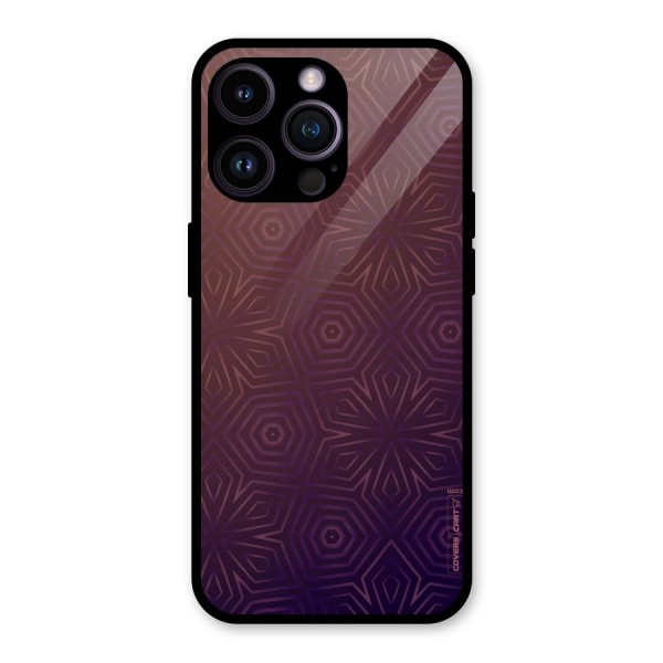 Lavish Purple Pattern Glass Back Case for iPhone 14 Pro Max