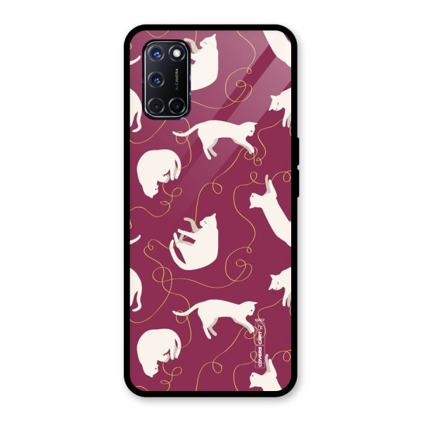 Lazy Kitty Glass Back Case for Oppo A52