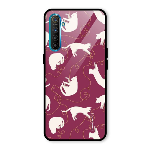 Lazy Kitty Glass Back Case for Realme XT