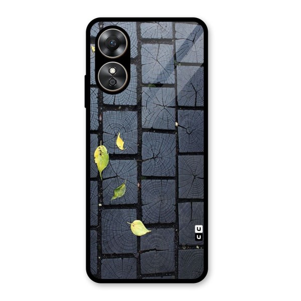 Leaf On Floor Glass Back Case for Oppo A17