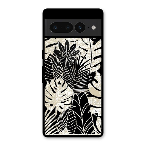 Leaf Pattern Glass Back Case for Google Pixel 7 Pro