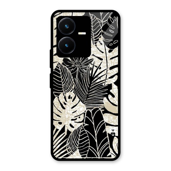 Leaf Pattern Glass Back Case for Vivo Y22