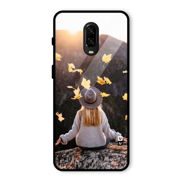 Leaf Rain Sunset Glass Back Case for OnePlus 6T