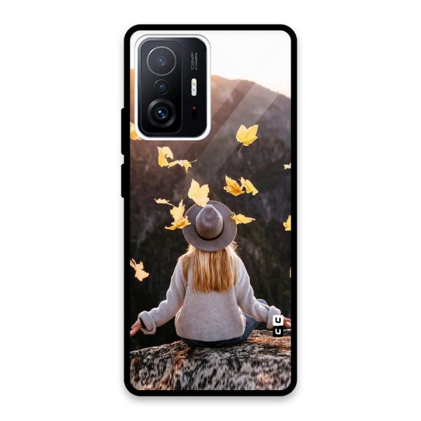 Leaf Rain Sunset Glass Back Case for Xiaomi 11T Pro