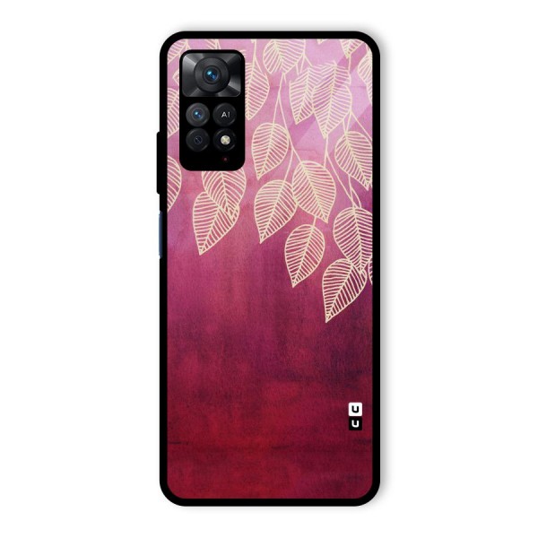 Leafy Outline Glass Back Case for Redmi Note 11 Pro