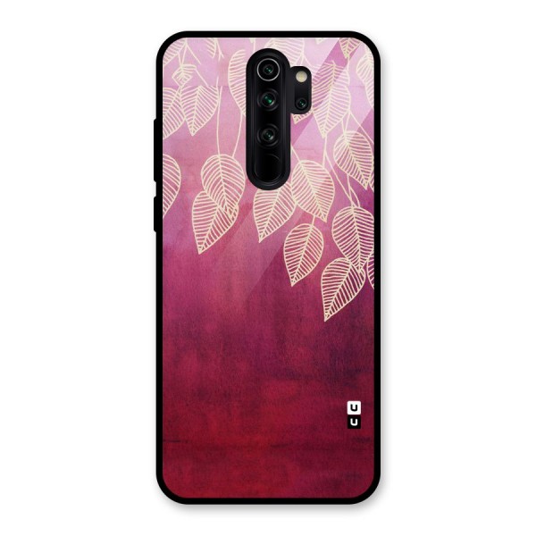 Leafy Outline Glass Back Case for Redmi Note 8 Pro