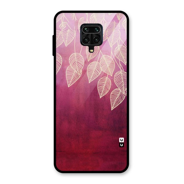Leafy Outline Glass Back Case for Redmi Note 9 Pro