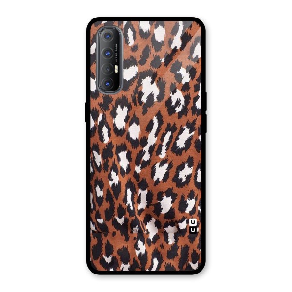 Leapord Design Glass Back Case for Oppo Reno3 Pro