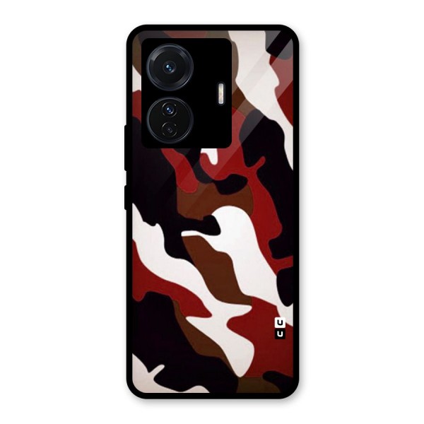 Leapord Pattern Glass Back Case for Vivo T1 Pro