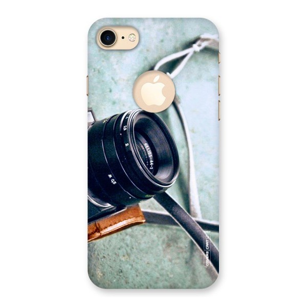 Leather Camera Lens Back Case for iPhone 8 Logo Cut