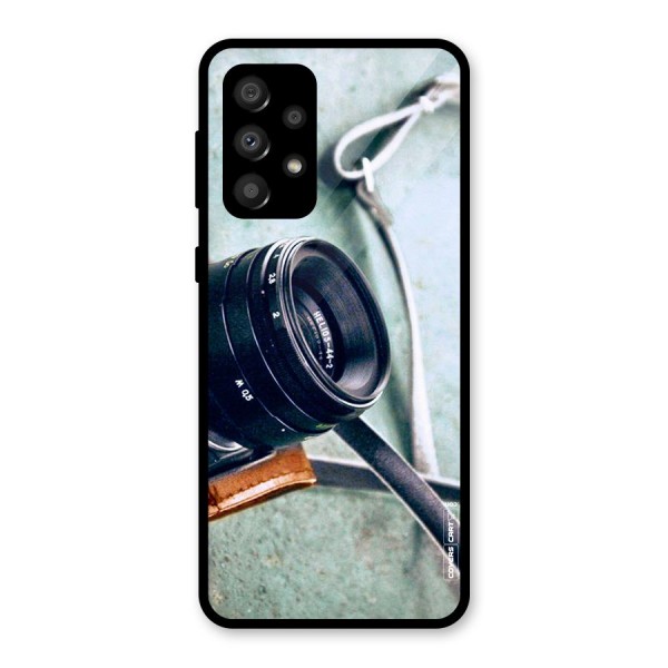 Leather Camera Lens Glass Back Case for Galaxy A32