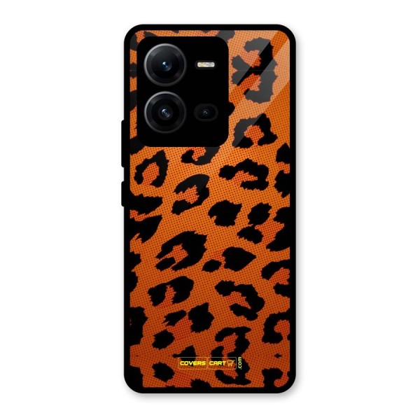 Leopard Glass Back Case for Vivo V25