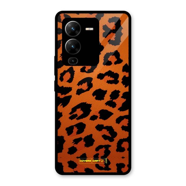 Leopard Glass Back Case for Vivo V25 Pro