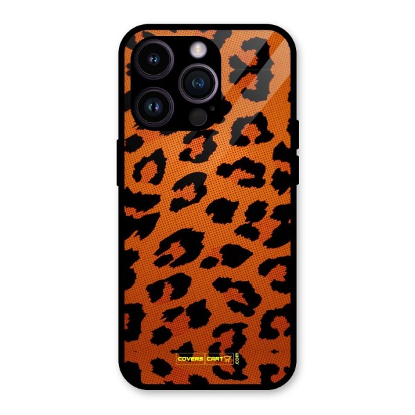 Leopard Glass Back Case for iPhone 14 Pro