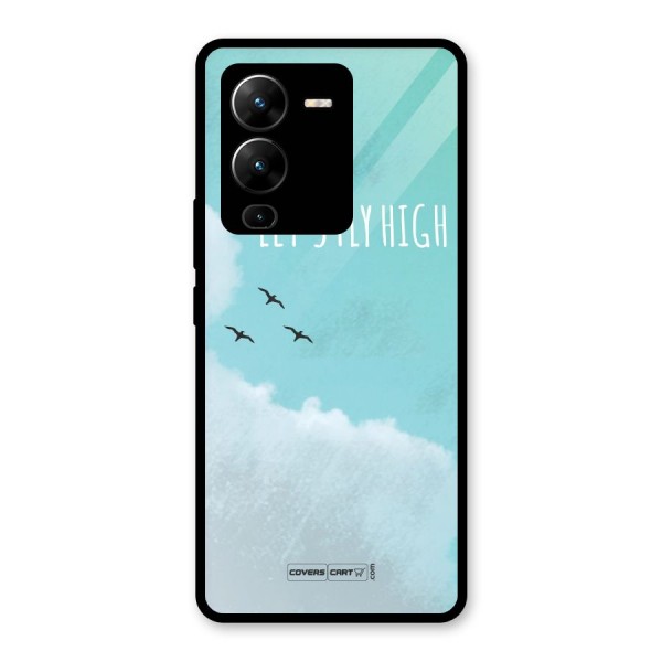 Lets Fly High Glass Back Case for Vivo V25 Pro