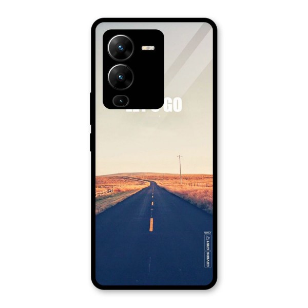 Lets Wander Glass Back Case for Vivo V25 Pro