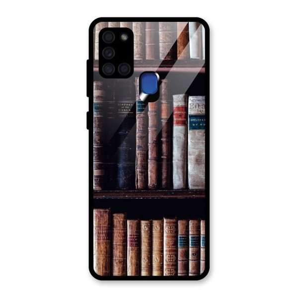 Library Love Glass Back Case for Galaxy A21s