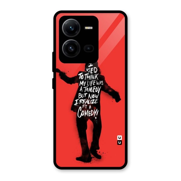 Life Tragedy Comedy Glass Back Case for Vivo V25