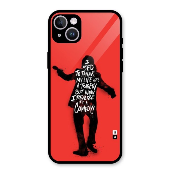 Life Tragedy Comedy Glass Back Case for iPhone 14 Plus