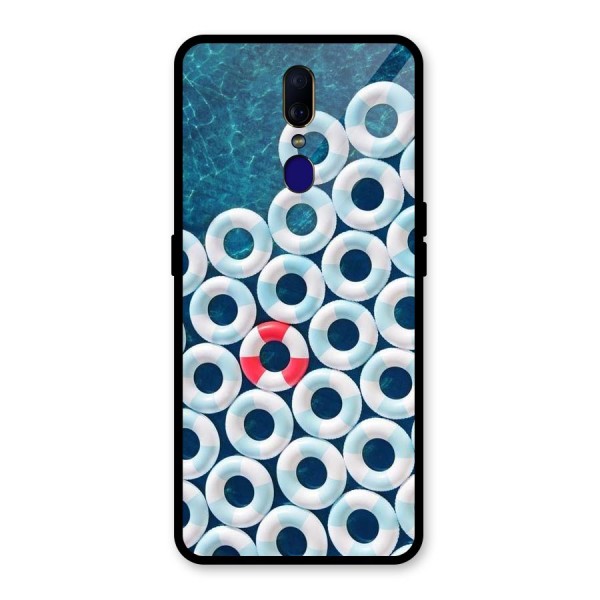 Light Blue Allure Glass Back Case for Oppo F11