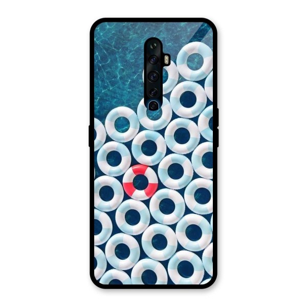 Light Blue Allure Glass Back Case for Oppo Reno2 Z