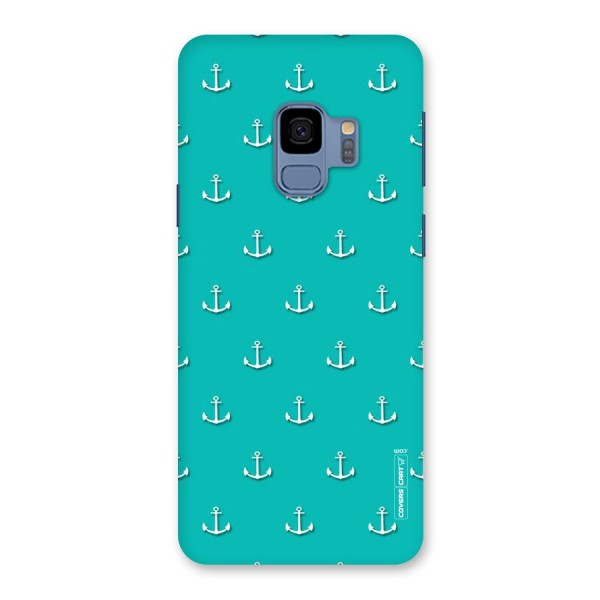 Light Blue Anchor Back Case for Galaxy S9