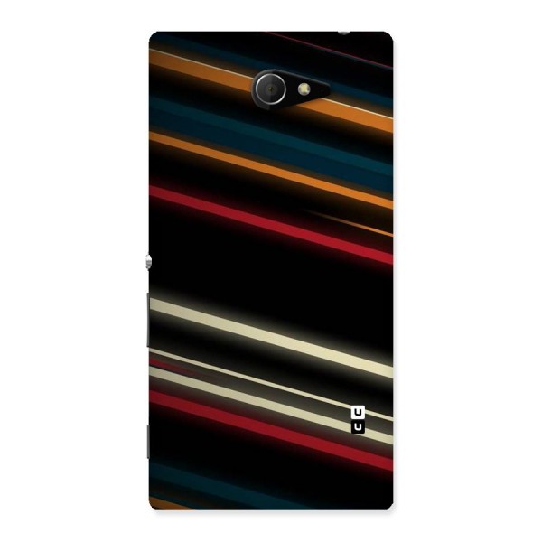 Light Diagonal Stripes Back Case for Sony Xperia M2