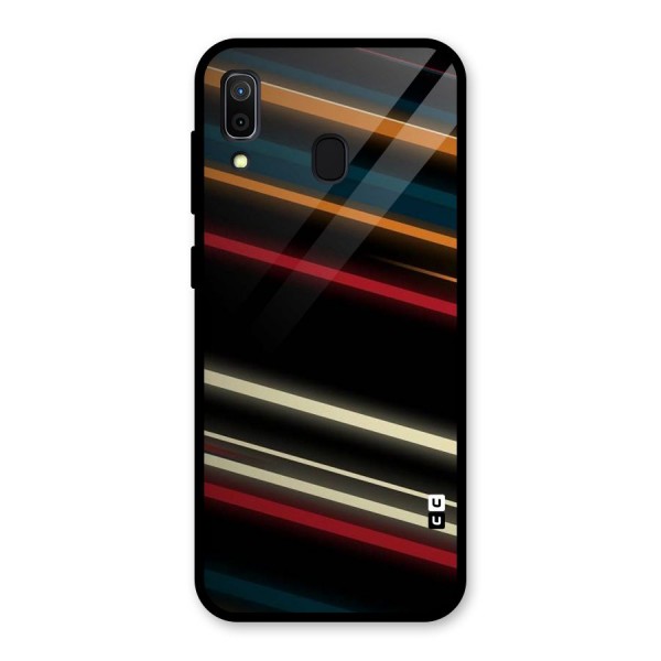 Light Diagonal Stripes Glass Back Case for Galaxy A30