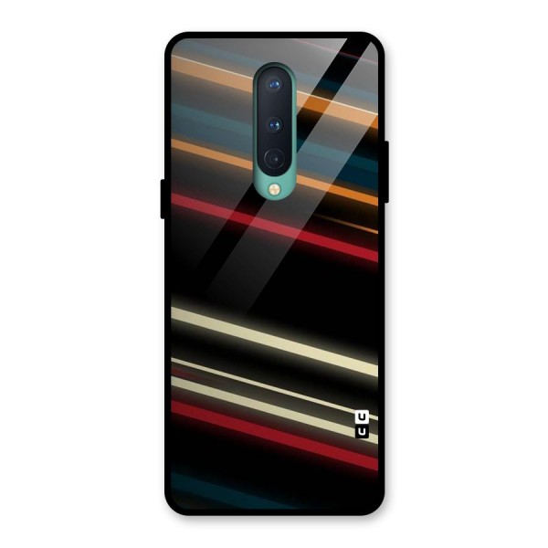 Light Diagonal Stripes Glass Back Case for OnePlus 8