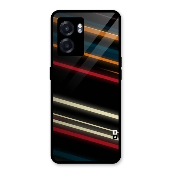 Light Diagonal Stripes Glass Back Case for Oppo K10 (5G)