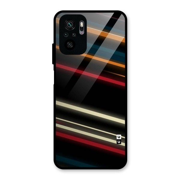 Light Diagonal Stripes Glass Back Case for Redmi Note 10