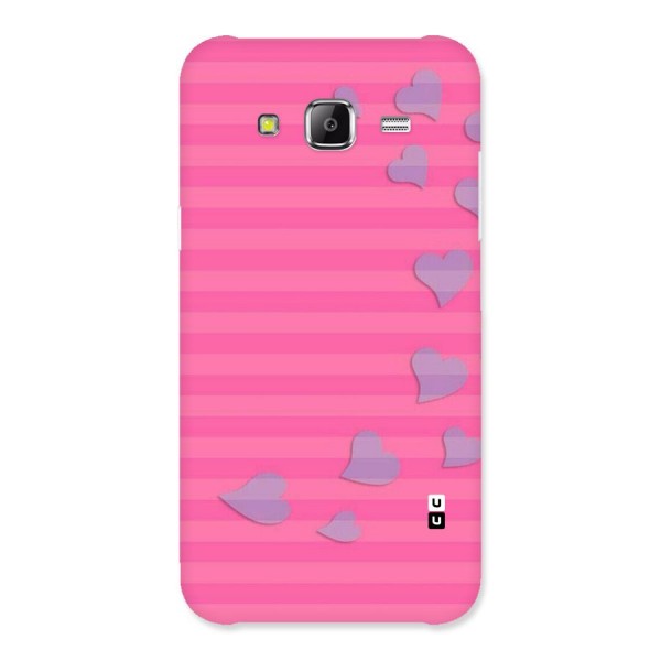 Light Heart Stripes Back Case for Samsung Galaxy J5