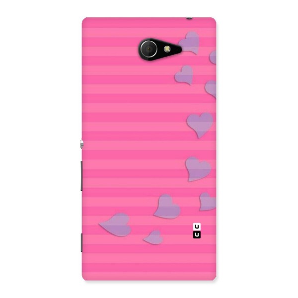 Light Heart Stripes Back Case for Sony Xperia M2