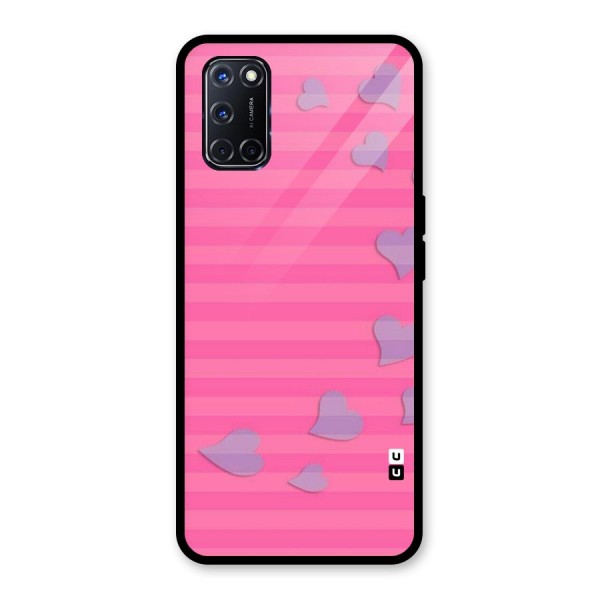 Light Heart Stripes Glass Back Case for Oppo A52