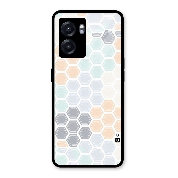 Light Hexagons Glass Back Case for Oppo K10 (5G)