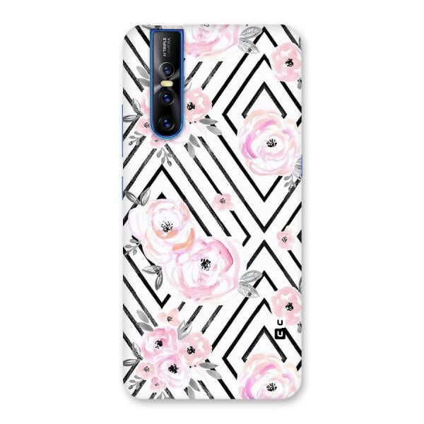 Light Pastel Flowers Design Back Case for Vivo V15 Pro