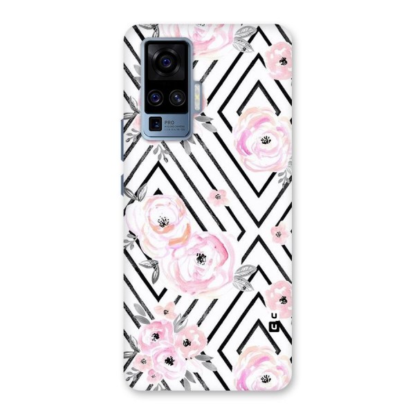 Light Pastel Flowers Design Back Case for Vivo X50 Pro