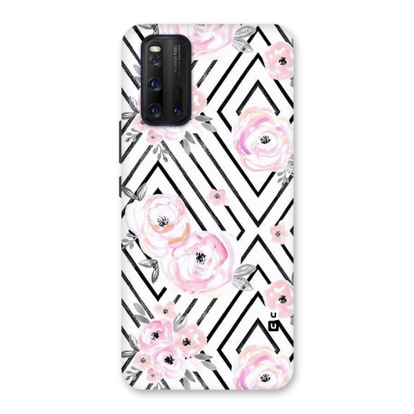 Light Pastel Flowers Design Back Case for Vivo iQOO 3